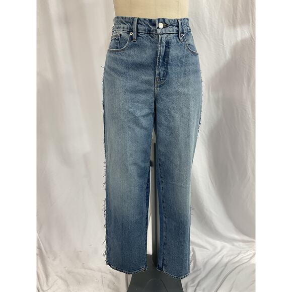 Good American Denim - Good American 'Good '90s' Blue Relaxed Denim Jeans Size 28